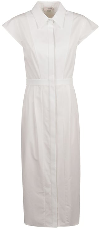 Alexander McQueen Structured Cap Sleeve Dress