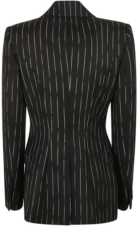 Alexander McQueen Pinstripe Tailored Jacket With Double-Breasted Front