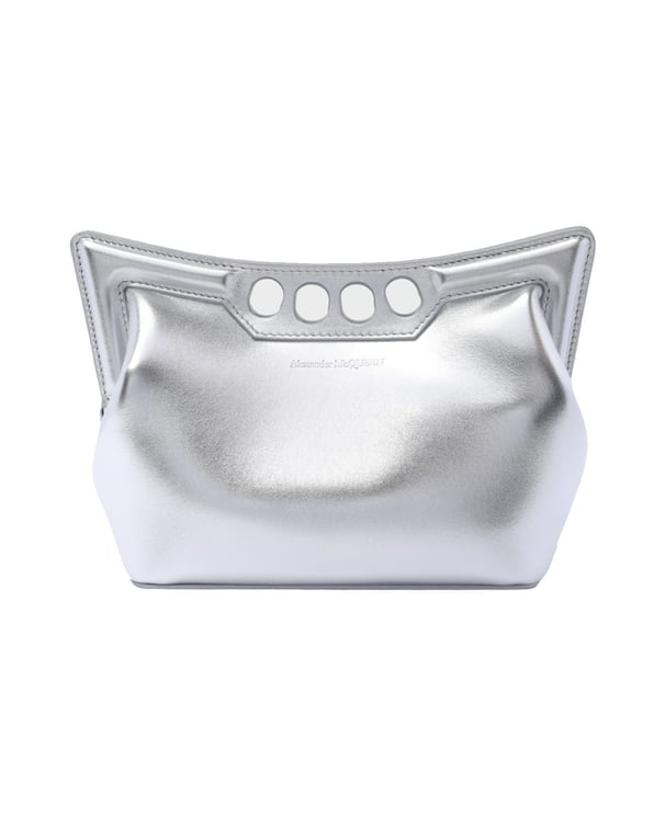 Alexander McQueen Structured Metallic Finish Bag