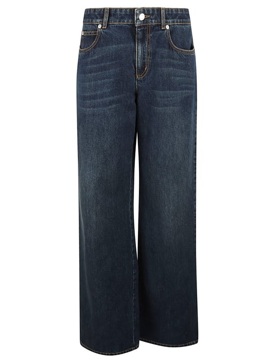 Alexander McQueen Wide-Leg Denim Jeans