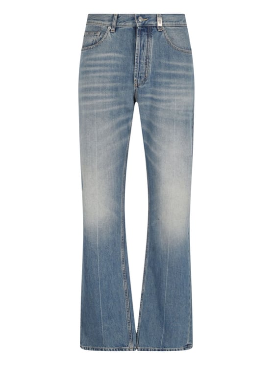 Alexander McQueen Distressed Straight Jeans – Blue