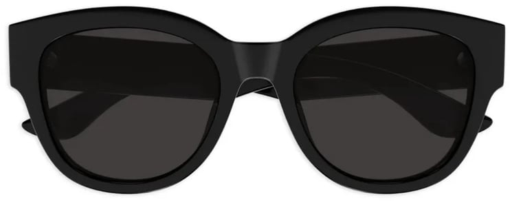 Alexander McQueen Oversized Black Cat-Eye Sunglasses with Distinctive Frame