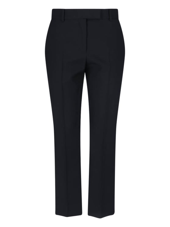 Alexander McQueen High-Waisted Black Wool Palazzo Pants