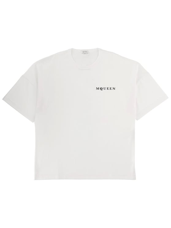 Alexander McQueen White Relaxed Boxy Fit Cotton T-Shirt