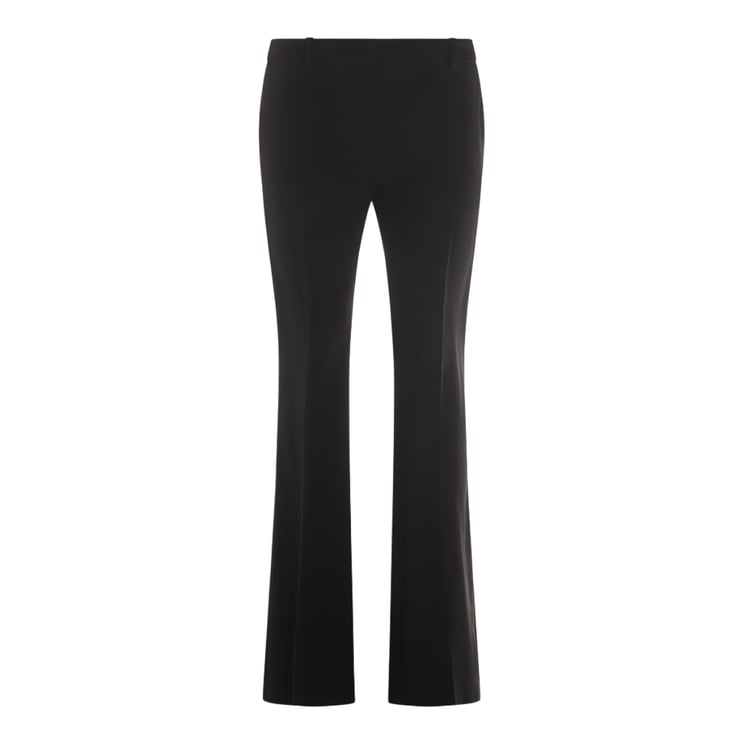 Alexander McQueen Tailored Black Trousers With Flared Hem And Clean Front