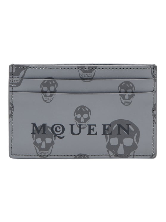 Alexander McQueen Dark Skull Motif Repeating Leather Wallet