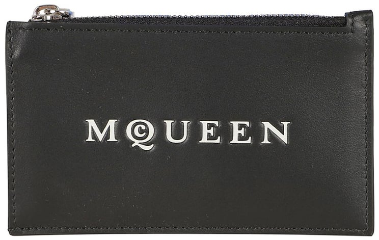 Alexander McQueen Black Calf Leather Wallet