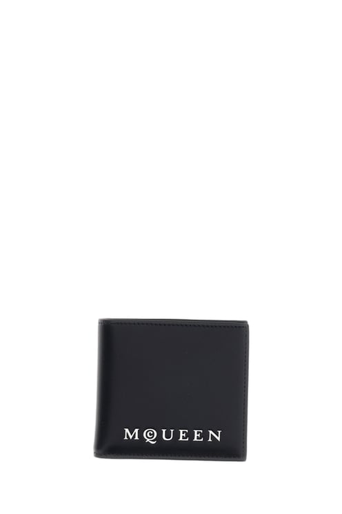 Alexander McQueen Bi-Fold Wallet In Smooth Leather With Iconic Logo Detail
