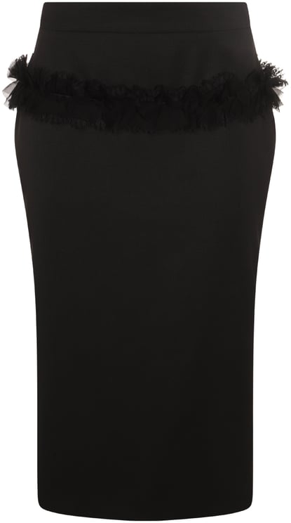 Alexander McQueen Black Wool Skirt