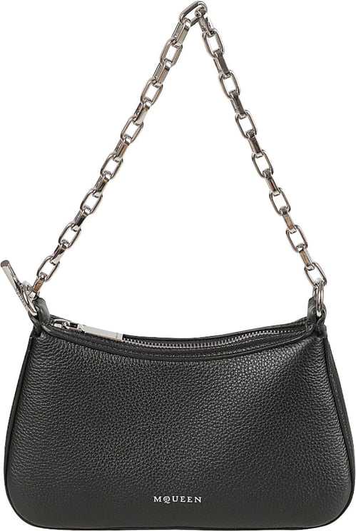 Alexander McQueen Rectangular Textured Leather Bag With Chain Strap
