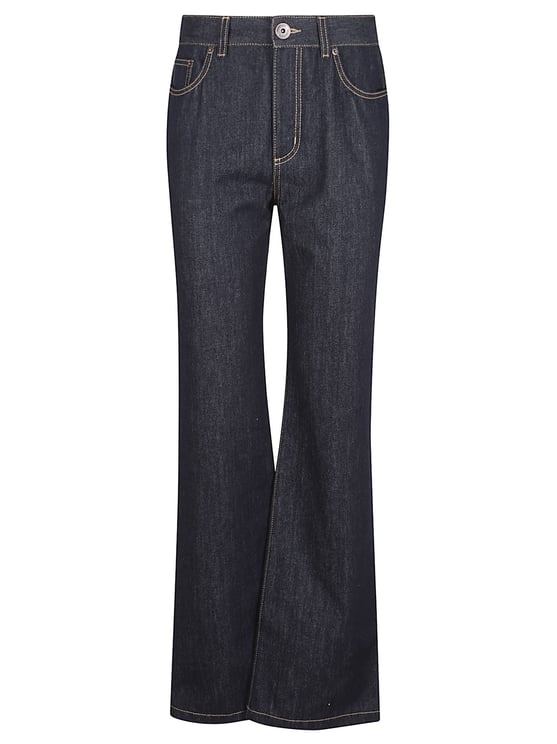 Alexander McQueen Slightly Flared Blue Denim Jeans