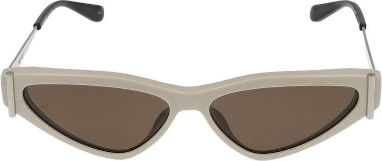 Alexander McQueen Sunglasses Alexander McQueen AM0493S 004 white silver brown 57/13/140