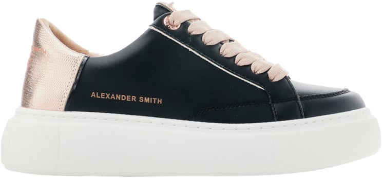 Alexander Smith Sneakers vegana nera con sperone platino rosato