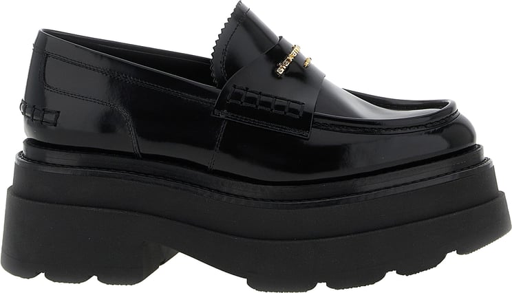 Alexander Wang Alexander Wang Black Cowhide Platform Loafers