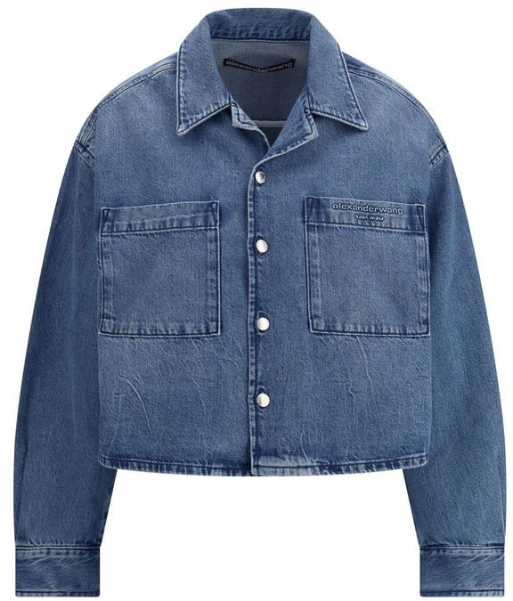 Alexander Wang Crop Shirt – Blue Denim