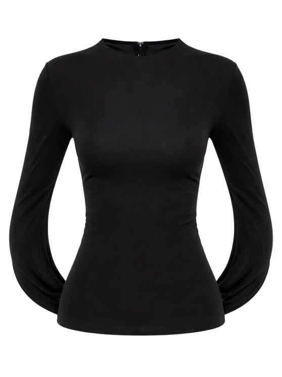 Alexander Wang Draped Arms Long-Sleeve Blouse