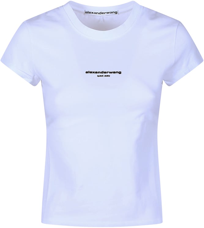 Alexander Wang Logo Print Fitted T-shirt White