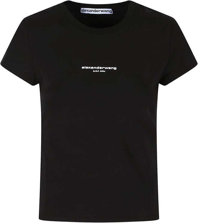 Alexander Wang Logo Print Fitted T-shirt Black