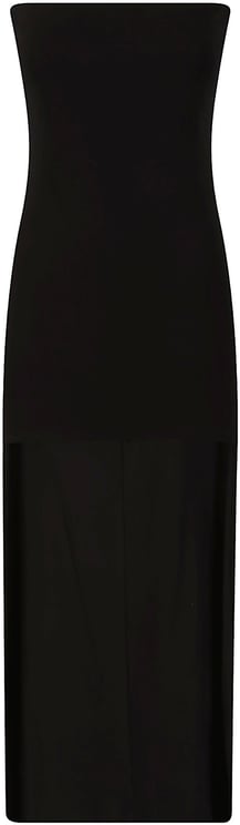 Alexander Wang High Low Strapless Mini Dress Black