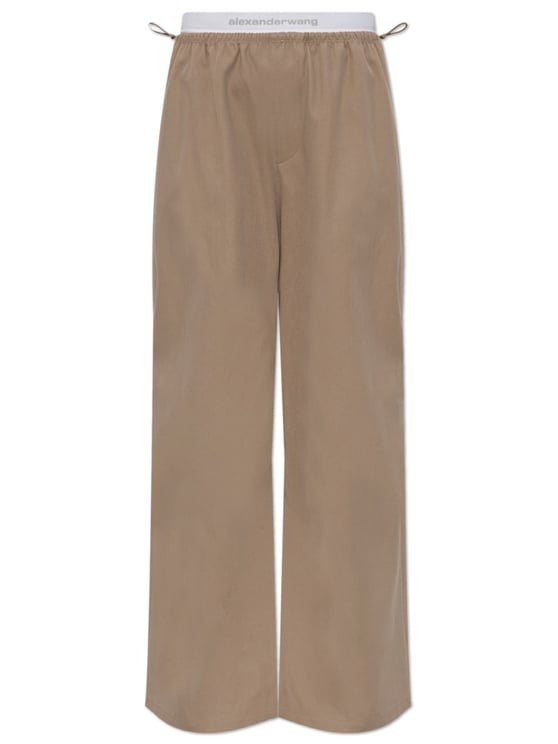 Alexander Wang Double Layer Cotton Wide-Leg Pants