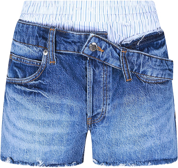 Alexander Wang Pre Styled Boxer And Drop Waistband Short Blue