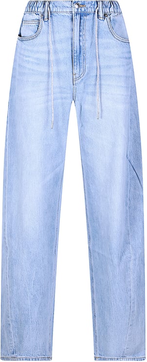 Alexander Wang Balloon Crystal Drawcord Jeans Blue