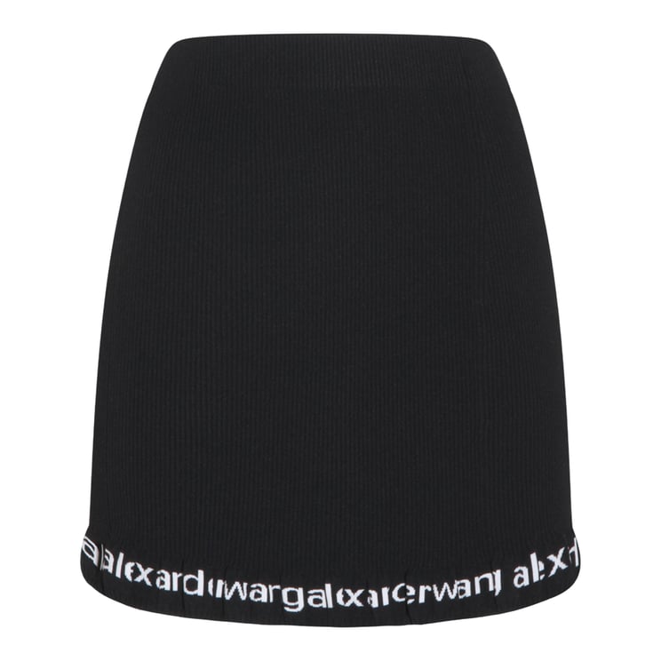 Alexander Wang Ribbed Black Mini Skirt