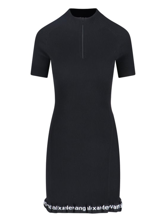 Alexander Wang Logo Midi Dress – Black