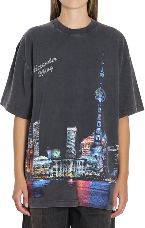 Alexander Wang T-shirt with rhinestones