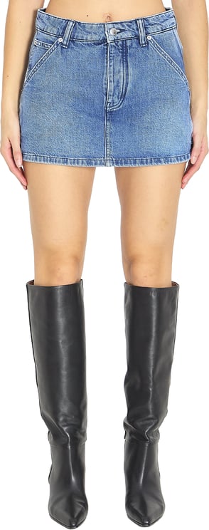 Alexander Wang Denim Carpenter mini skort