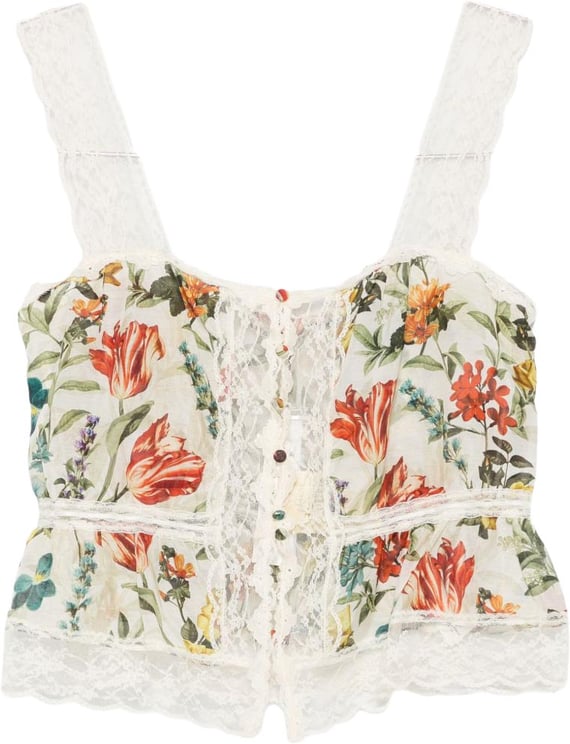 Alice + Olivia Top Avorio
