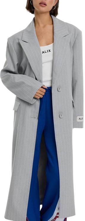 Alix The Label Pinstripe Coat