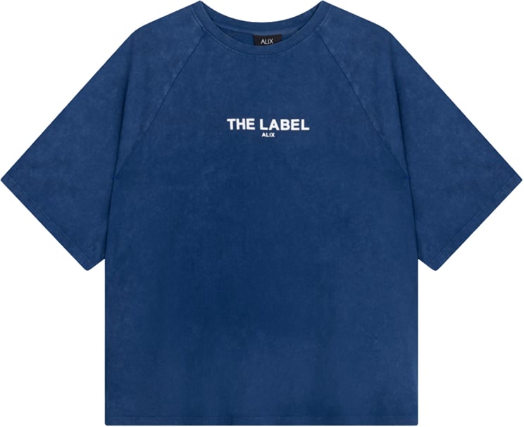 Alix The Label Alix The Label Ladies Knitted Raglan T-shirt T-shirts Donkerblauw 2602885608
