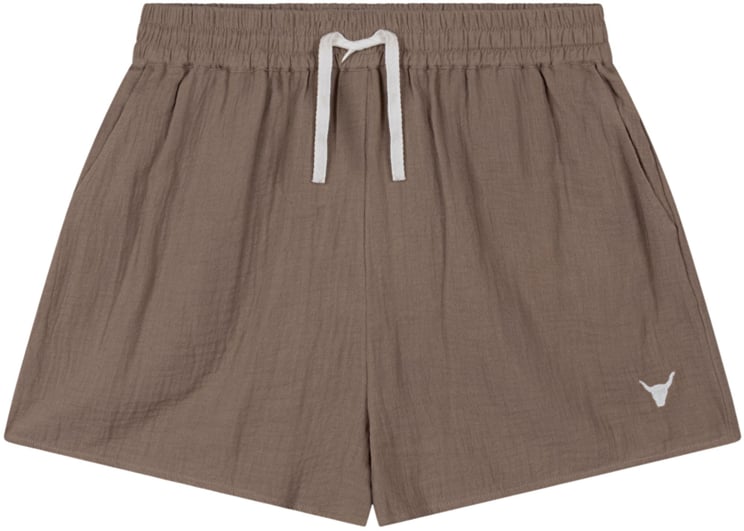 Alix The Label Alix The Label Ladies Woven Crinkle Shorts Shorts Taupe 2604143697