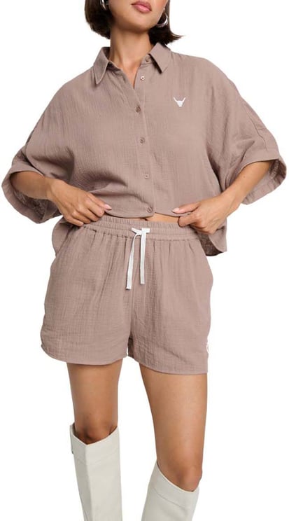 Alix The Label Oversized Crinkle Blouse