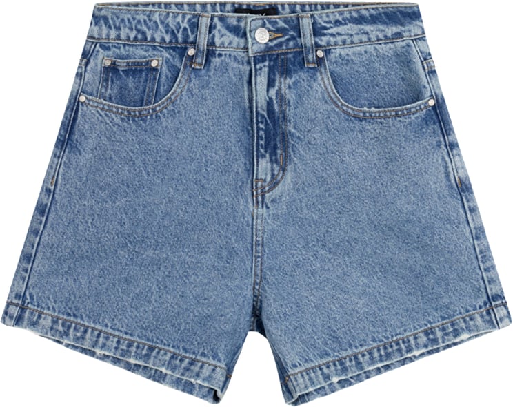 Alix The Label Alix The Label Ladies Woven Bermuda Denim Shorts Shorts Blauw 2606132787
