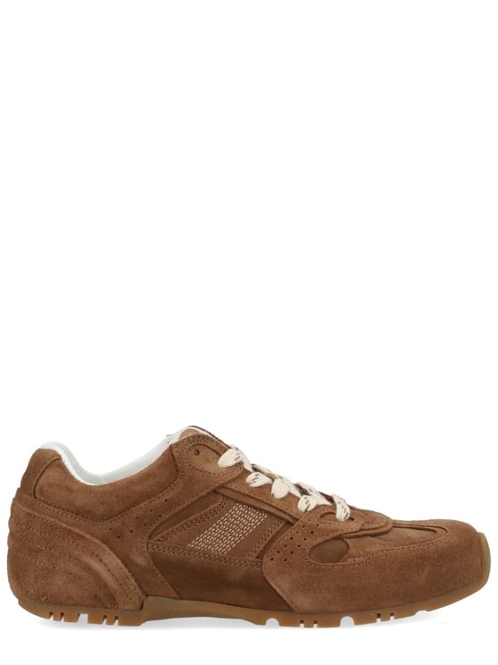 Alohas Brown Suede Lace-Up Sneakers