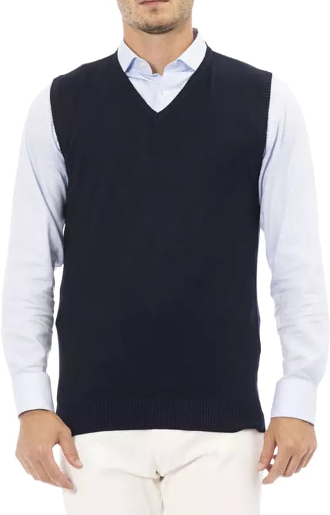 Alpha Studio Alpha Studio Blue Viscose Men's Jacket