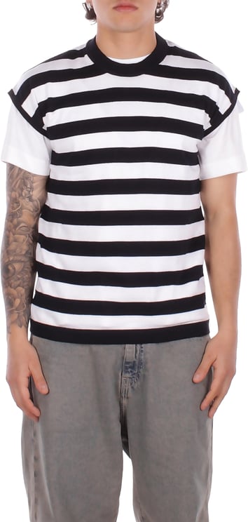 Alpha Studio T-Shirts And Polos Blu Bianco