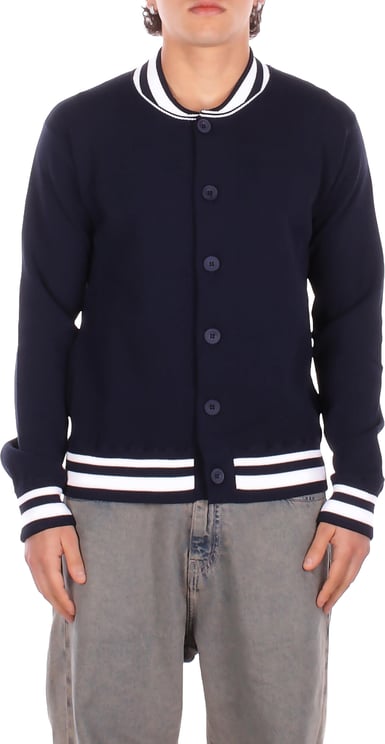 Alpha Studio Coats Blu Bianco