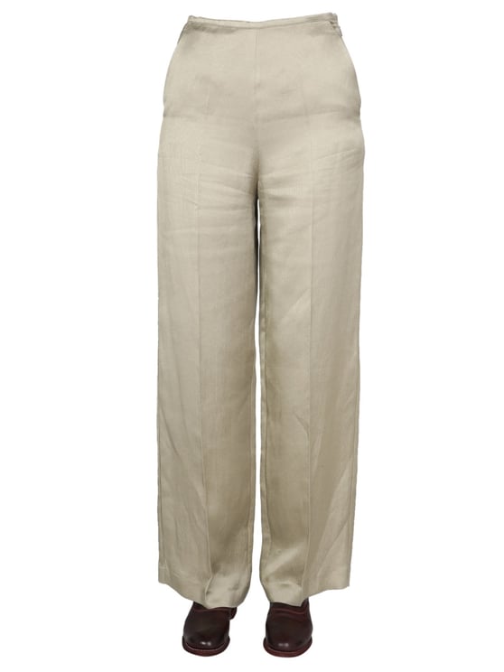 Alysi Wide-Leg Satin Trousers With Side Hook