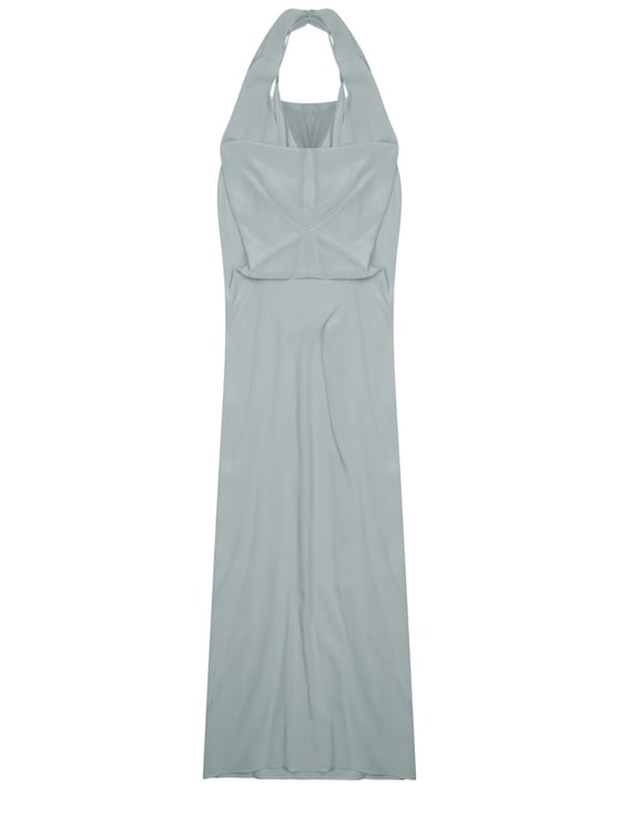 Alysi Silk Halter Neck Evening Dress
