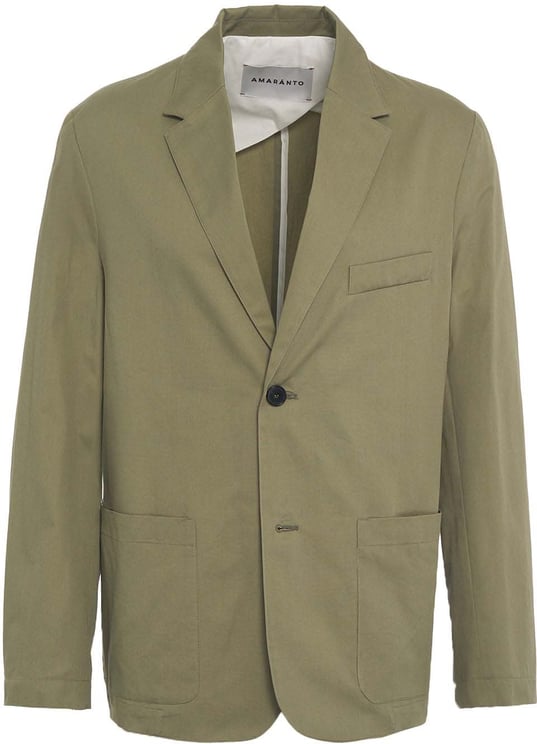Amaranto Cotton single-breasted blazer