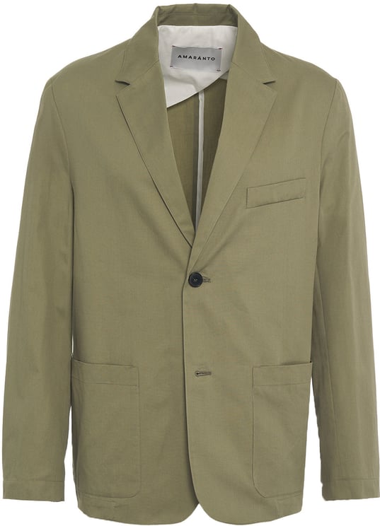 Amaranto Cotton single-breasted blazer