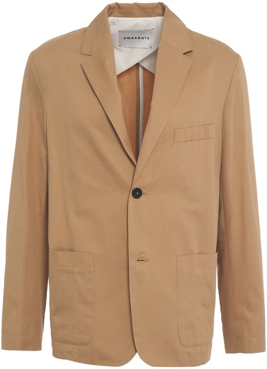 Amaranto Cotton single-breasted blazer