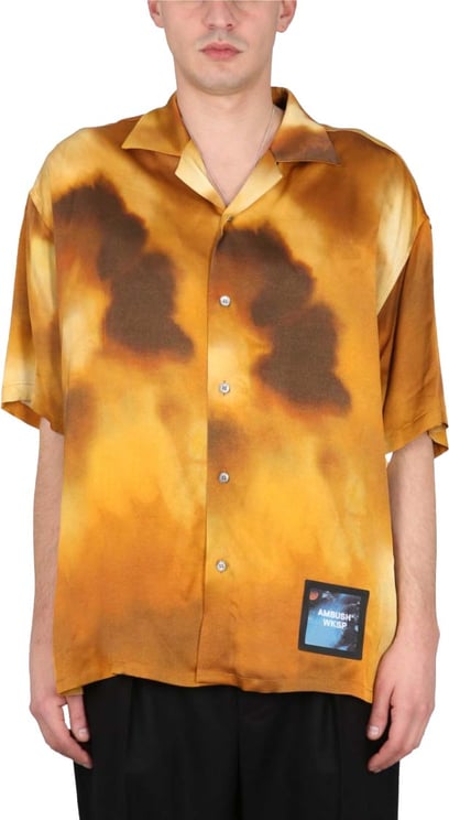 AMBUSH Bowling Collar Shirt With Logo Patch