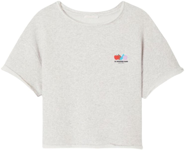 American Vintage American Vintage Atubay T-shirts Lichtgrijs Atu02ae26