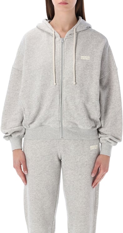American Vintage Kody Town Hoodie Zip Polar Melange