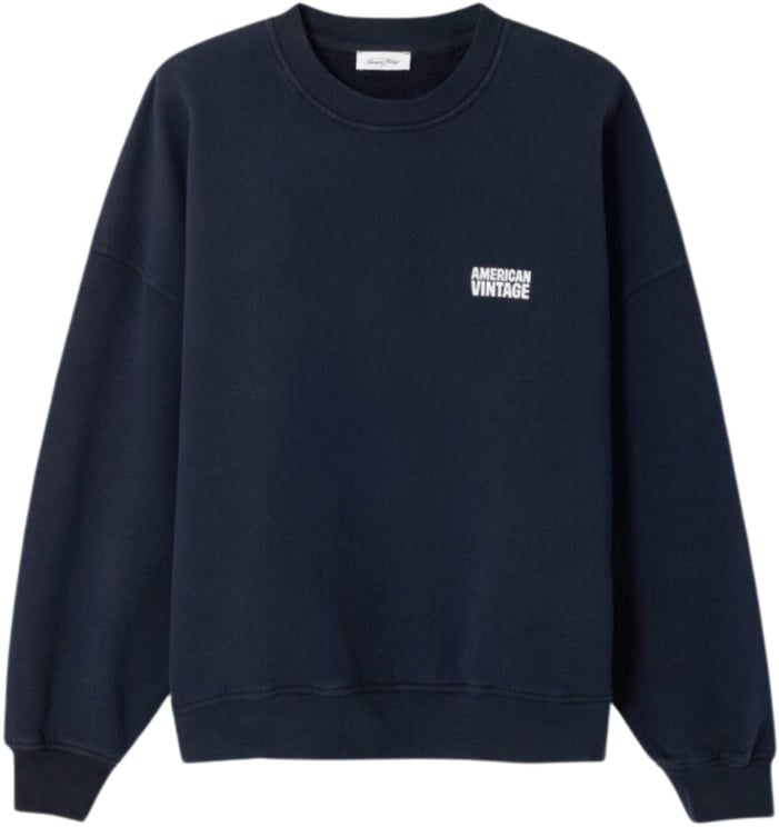 American Vintage American Vintage Plizzy Sweaters Donkerblauw Pli03ce26