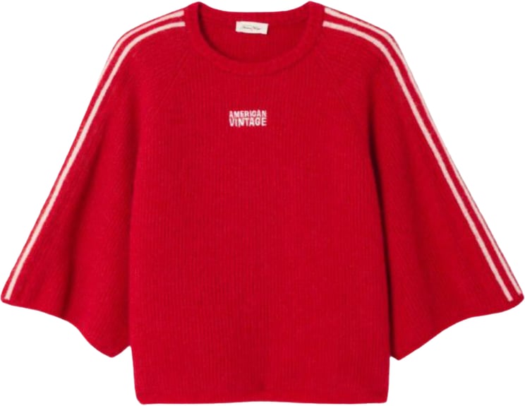 American Vintage American Vintage Vitow Truien Rood Vito18ne26